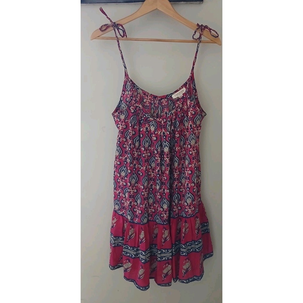 Emerson Fry India Curation Block Print Sundress Size XS Small Floral Boho